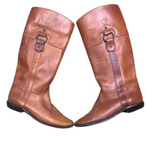 Brown Leather Knee-High Boots